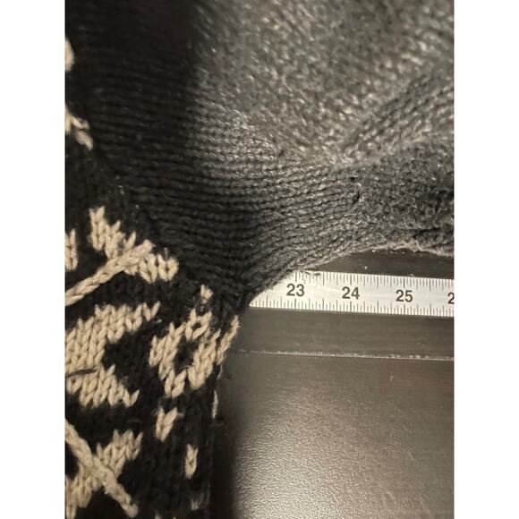 Vintage St. Johns Bay Mens Sweater XL Gray Wool Blend Fair Isle Mock Grandpa 90s - Picture 4 of 6